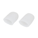 Pair Of Silicone Gel Reusable Washable Toe Caps Pain Reliever FIT FOR Adult Big Toe White