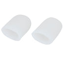 Pair Of Silicone Gel Reusable Washable Toe Caps Pain Reliever FIT FOR Adult Big Toe White