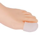 Pair Of Silicone Gel Reusable Washable Toe Caps Pain Reliever FIT FOR Adult Big Toe White
