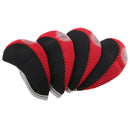1 Set Of 10PCS Iron Wedge Neoprene Golf Club Damage Protective Head Cover Golf Sports Accessory Black Red