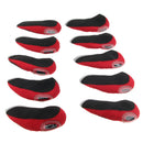 1 Set Of 10PCS Iron Wedge Neoprene Golf Club Damage Protective Head Cover Golf Sports Accessory Black Red