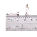 50 Pieces Silver Tone Bar Pins Brooch Back Clasp Name Badge DIY Craft 20mm