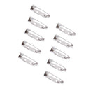 50 Pieces Silver Tone Bar Pins Brooch Back Clasp Name Badge DIY Craft 20mm