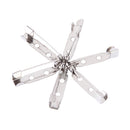 50 Pieces Silver Tone Bar Pins Brooch Back Clasp Name Badge DIY Craft 20mm