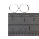 925 Sterling Silver Endless Hoop Ring Lip Nose Ear Studs 10mm Silver