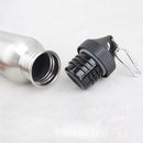 1000ml Capacity Stainless Steel Wide Mouth Water Bottle with Carabiner Clip for Outdoor Sports Cycling Runners Sports Beach Lovers Gift