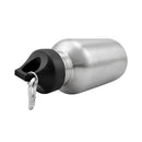 2000ml Capacity Stainless Steel Wide Mouth Water Bottle with Carabiner Clip for Outdoor Sports Cycling Runners Sports Beach Lovers Gift