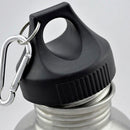 2000ml Capacity Stainless Steel Wide Mouth Water Bottle with Carabiner Clip for Outdoor Sports Cycling Runners Sports Beach Lovers Gift