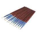 Set OF 12PCS Professional Multipurpose Liquid Eyeliner Brushes Beauty Supplies Cosmetic Tool Blue Brown 4.7 inch