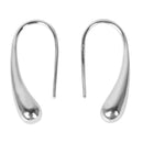 Teardrop Drop Hoop Earring Silver plated Hook Earrings Women Girls Gift Fashion Jewelry