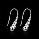 Teardrop Drop Hoop Earring Silver plated Hook Earrings Women Girls Gift Fashion Jewelry