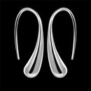 Teardrop Drop Hoop Earring Silver plated Hook Earrings Women Girls Gift Fashion Jewelry