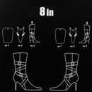 Lightweight Easy Carry 1 Pair Short Boots Holder Stand Support Plastic Shaper Stretcher Boot Care Accessories 8inch Black