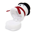 Xmas Snowman Santa Ring Earring Display Storage Gift Packing Box Black