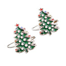 Men's Crystal Rhinestone Decor Cufflinks Cuff Links Holidays Christmas Tree