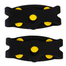 Pair Of Lightweight Convenient To Carry Anti-Slip Ice Crampons Hiking Climbing Walking Fishing Equipment Black
