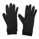 1 Pair Pure Silk Thermal Liner Inner Gloves for Hiking Camping Motorcycling Fishing Skiing Cycling Mitts Clothing Accessory Black Size L