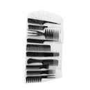 SET OF 10PCS Multipurpose Professional Lightweight Stylish Comb Brush FOR Teasing Lifting Curling Beauty supplies Black