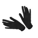 1 Pair Pure Silk Thermal Liner Inner Gloves for Hiking Camping Motorcycling Fishing Skiing Cycling Mitts Clothing Accessory Black Size XL