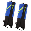 Pair of Breathable Waterproof Snow Legging Boot Gaiters Leg Covers for Outdoor Trekking Mountaineering - Deep Blue Grey Size L