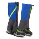 Pair of Breathable Waterproof Snow Legging Boot Gaiters Leg Covers for Outdoor Trekking Mountaineering - Deep Blue Grey Size L
