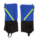 Pair of Breathable Waterproof Snow Legging Boot Gaiters Leg Covers for Outdoor Trekking Mountaineering - Deep Blue Grey Size L
