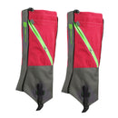 Pair of Breathable Waterproof Snow Legging Boot Gaiters Leg Covers for Outdoor Trekking Mountaineering - Red Grey Size L