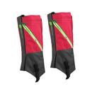 Pair of Breathable Waterproof Snow Legging Boot Gaiters Leg Covers for Outdoor Trekking Mountaineering - Red Grey Size L