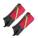 Pair of Breathable Waterproof Snow Legging Boot Gaiters Leg Covers for Outdoor Trekking Mountaineering - Red Grey Size L