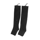 Pair Of Zippered Compression Leg Support Fatigue Reliever Socks Black M