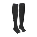 Pair Of Zippered Compression Leg Support Fatigue Reliever Socks Black M