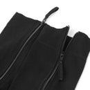 Pair Of Zippered Compression Leg Support Fatigue Reliever Socks Black M