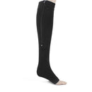 Pair Of Zippered Compression Leg Support Fatigue Reliever Socks Black L