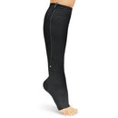 Pair Of Zippered Compression Leg Support Fatigue Reliever Socks Black L