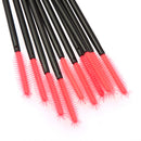 50pcs Straight Disposable Eyelash Brush Mascara Wands Applicator Makeup Tool
