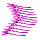 12 IRON METAL Hairdressing Sectioning Alligator Hair Clips Clamp Barrette Grips