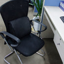 Memory Foam Back Support Cushion Relief Fatigue Pillow For Home Office Black