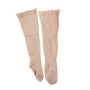 Breathable Fat Burning Sweat Absorbant Fashionable Tired Achy Legs Elastic Nylon Closed Toe Stockings For Women Skin Color XL