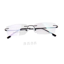 Men Women Lightweight Stress Free Comfortable Rimless Eyeglass Sunglasses Frame Black