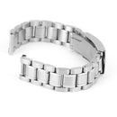 Set Of 5PCS Stainless Steel Metal Straight End Watch Band Strap With Spring Bars 14mm Silver