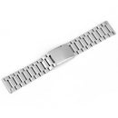 Set Of 3PCS Stainless Steel Metal Straight End Watch Band Strap With Spring Bars 26mm Silver