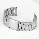 Set Of 3PCS Stainless Steel Metal Straight End Watch Band Strap With Spring Bars 26mm Silver