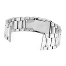 Set Of 3PCS Stainless Steel Metal Straight End Watch Band Strap With Spring Bars 26mm Silver