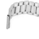 Set Of 3PCS Stainless Steel Metal Straight End Watch Band Strap With Spring Bars 26mm Silver