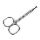 Mini Carbon Steel Sharp Durable Round Tip Design Nose Mustache Hair Removal Scissor Trimmer 8.5cm