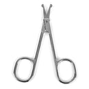 Mini Carbon Steel Sharp Durable Round Tip Design Nose Mustache Hair Removal Scissor Trimmer 8.5cm
