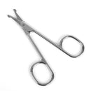 Mini Carbon Steel Sharp Durable Round Tip Design Nose Mustache Hair Removal Scissor Trimmer 8.5cm