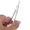 Mini Carbon Steel Sharp Durable Round Tip Design Nose Mustache Hair Removal Scissor Trimmer 8.5cm