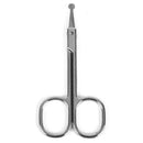 Mini Carbon Steel Sharp Durable Round Tip Design Nose Mustache Hair Removal Scissor Trimmer 8.5cm