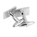 Rectangle 3D Convexity Dress Shirt Cuff Links for Wedding Office Gift 1 Pair
